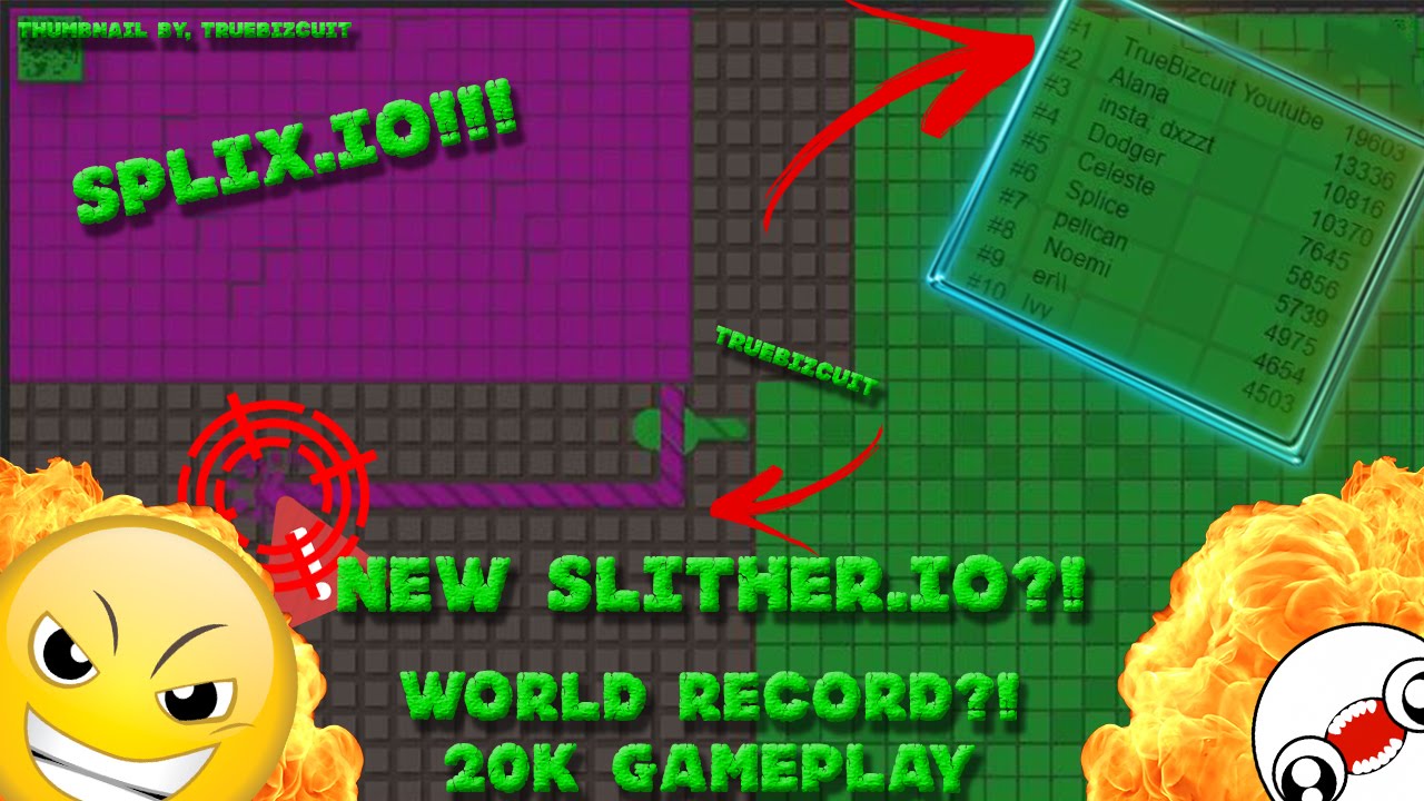 New TrickSlash?!: SPLIX.IO - 20K WORLD RECORD | Splix.io TrickSlash?!