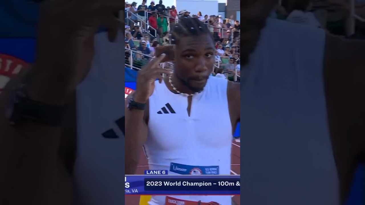 Noah Lyles Pulls Out Yu-Gi-Oh Card Before Race #yugioh - YouTube