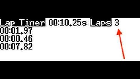 OpenTx Lua Script Lap Timer
