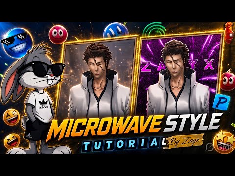 Microwave Halftone BG + Cutout Glow Effect 🔥 " Full Tutorial " Alight Motion - ZAYXAM