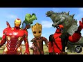 Godzilla Vs HULK & Deadpool & Ironman Noob | PUBG Animation