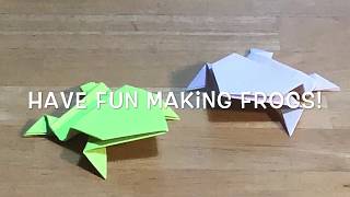 Origami Jumping Frogs