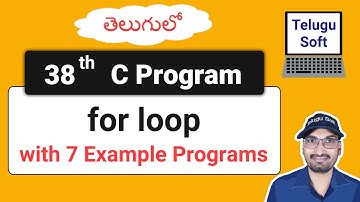for loop in C Telugu | c programming | Program 38