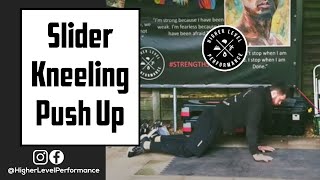 Slider Kneeling Push Up