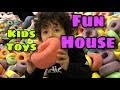 Jack visits fun house for kids with toys and games like cocomelon