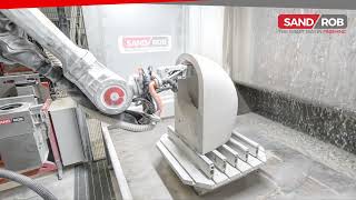 SandRob, surface finishing on ceramic sanitary ware