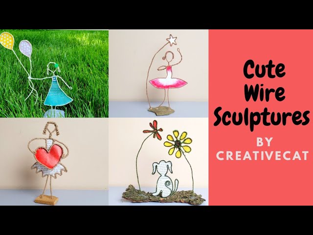 Wire Sculpture/ Wire people/ Cute crafts/Home decor/Art and craft 