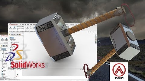 How to make Thor hammer Drawing in SOLIDWORKS