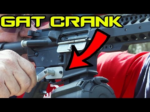 Turning your AR-15 into a mini Gatling Gun! (GAT CRANK) | Super SlowMo 4K