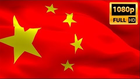 China Flag Wave Loop waving in wind. Realistic Chinese Flag background. China flag Full HD