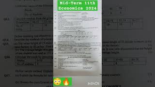 CLASS-11th Economics Paper Mid -Term Exam 2024(Set-B)😳😳🔥🔥#shorts #ytshorts #akankshaonlineclasses