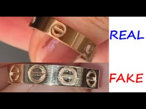 Cartier love ring real vs fake. how to spot fake Cartier gold ring ...