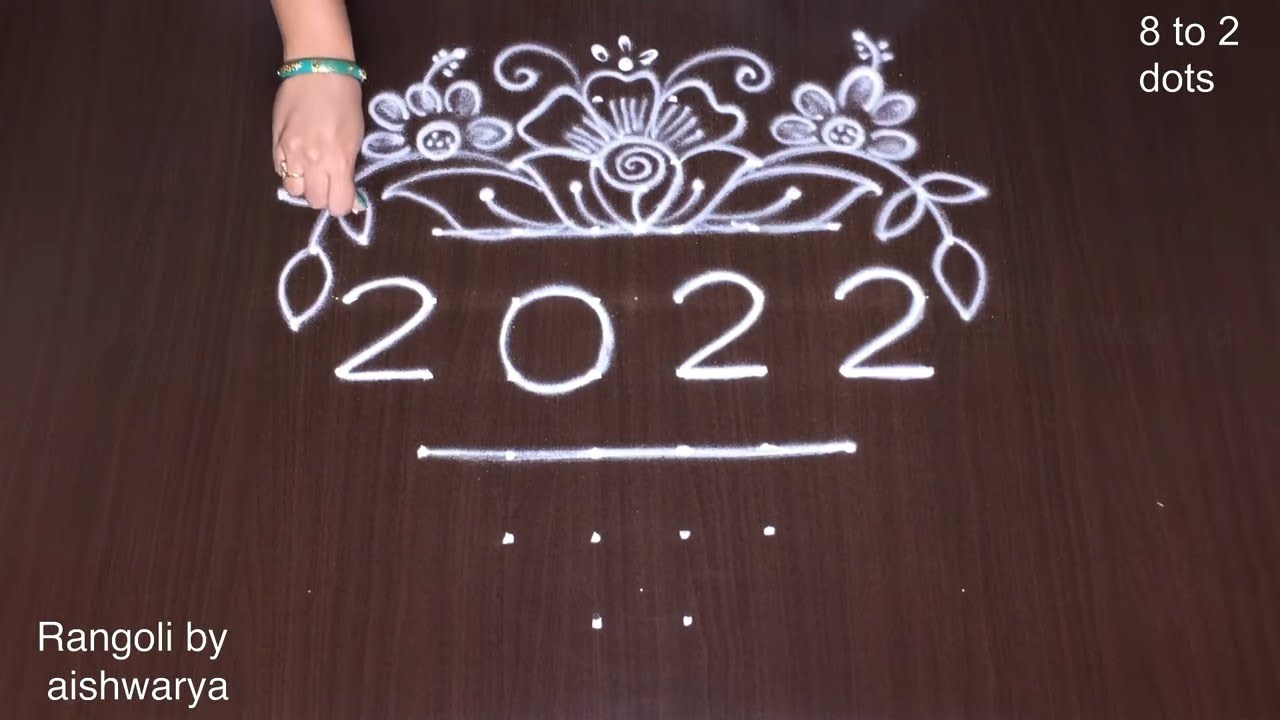New Year Ki Sundar Rangoli