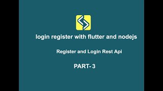 Login and Register Rest Api using node.js