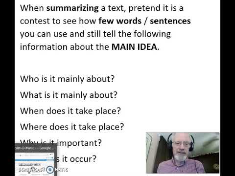Summarizing using 5 Ws