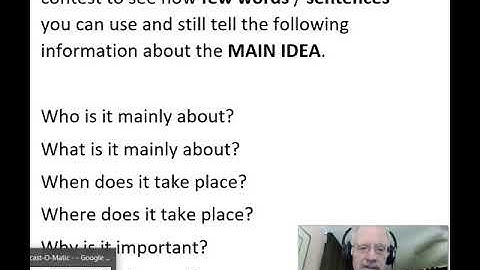 Summarizing using 5 Ws