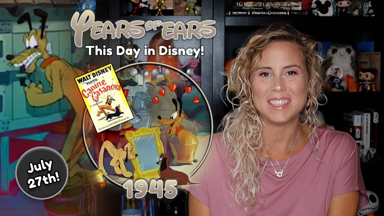 JULY 27th, 1945 Disney's Pluto cartoon Canine Casanova This Day in Disney YouTube