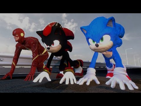 Sonic vs Shadow vs Flash Race Full Animated Cartoon Part 1 2 3 and so on Who is Faster The Hedgehog