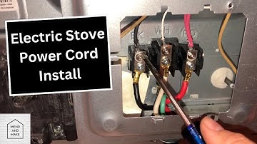 How to install a 4 prong power cord on an electric stove/range