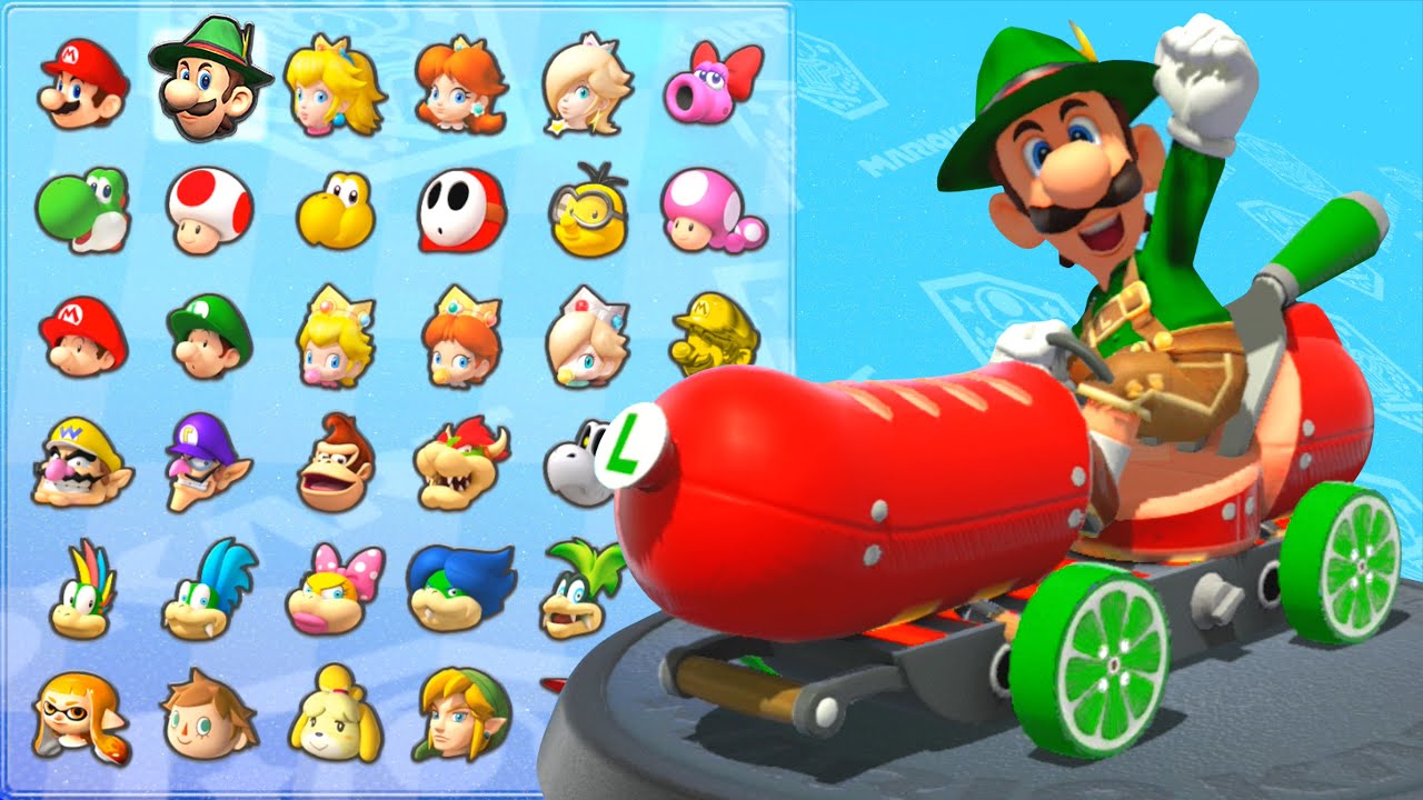マリオカート8デラックス】ルイージでソーセージカートをドライブし
