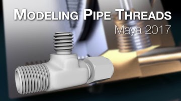 3D Modeling Tutorial: How to Model Bolt/Screw/Pipe Threads | Maya 2017