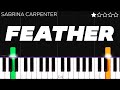 Sabrina Carpenter - Feather | EASY Piano Tutorial