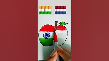 Thumbnail of 🇮🇳*🇳🇱Jana Gana Mana || Independence Day Drawing Republic Day #shorts #flagdrawing #art