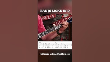 PART5: Banjo Licks 9&10 You Need To Know in D!🪕