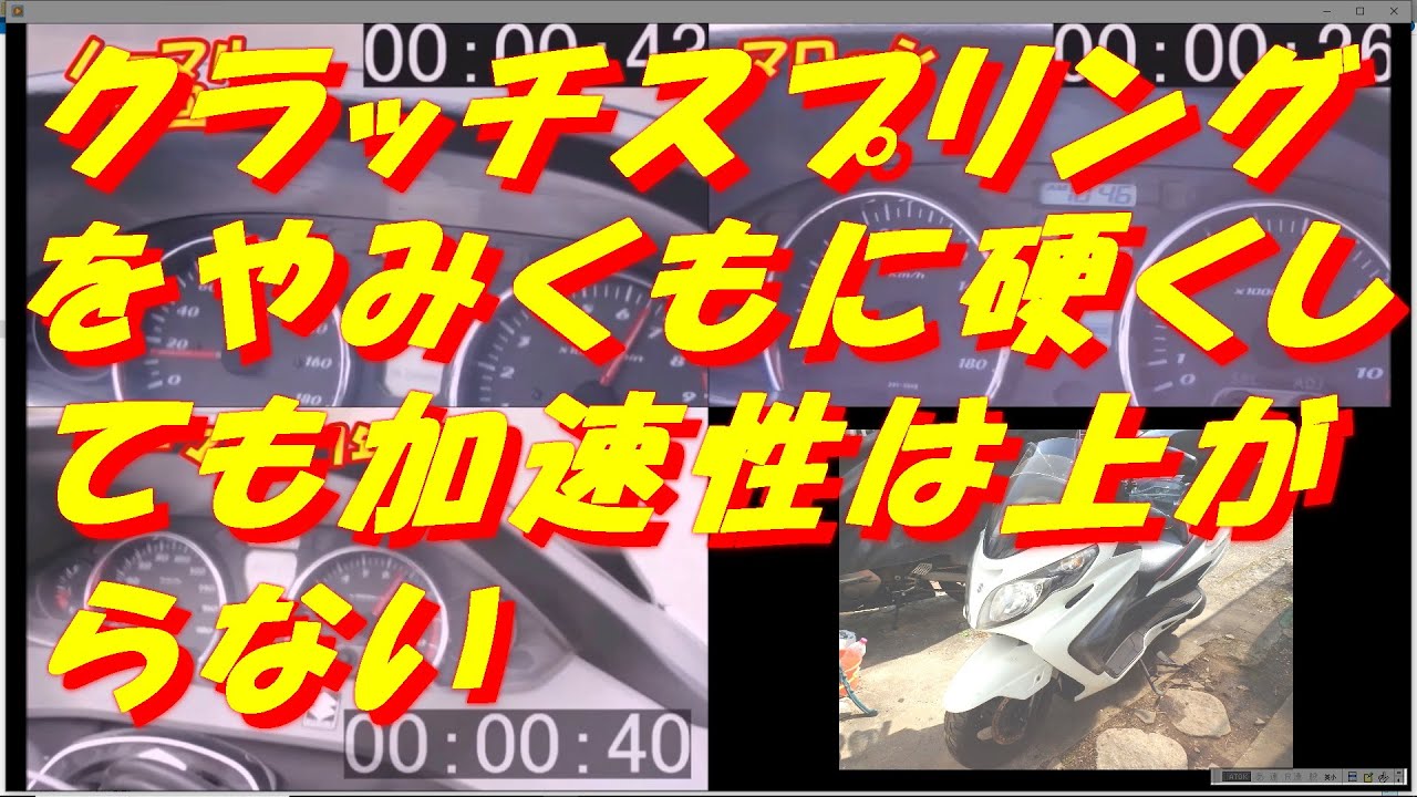クラッチスプリングをやみくもに硬くしても加速性は向上しない スカイウェイブ400 CK44a