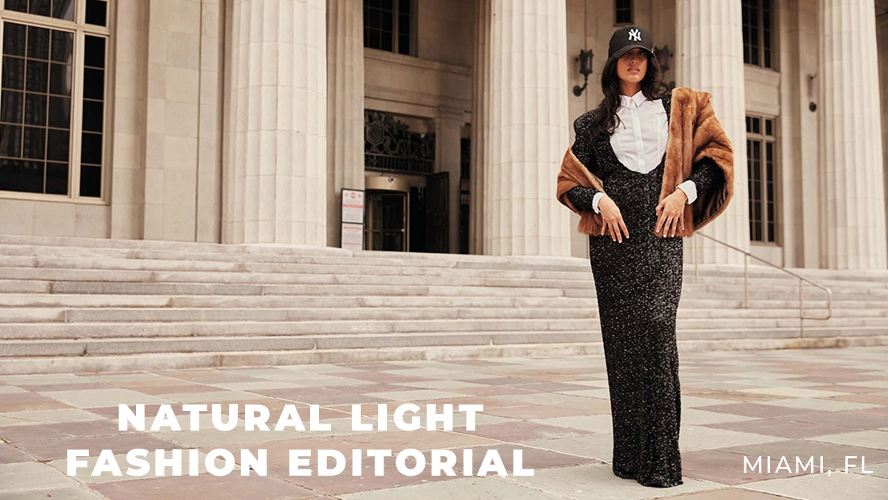 How I Got the Shot - Model Portfolio Update with Lara in Downtown Miami - Canon R5 Fashion Editorial