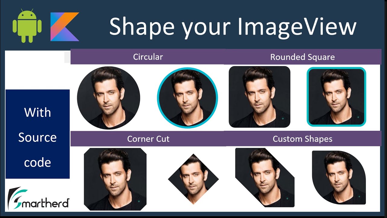 Shape Your Image With Circle, Rounded Square, Cuts At Corner. Shapeable Imageview In Android Studio