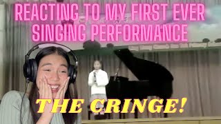 Reacting to my first ever singing performance!!!