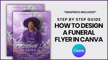 How To Create A Funeral Announcement Flyer | Canva Funeral Program | Canva Obituary Tutorial|