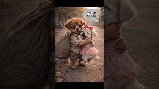 Poor puppy becomes hero for puppy girl ❤️ #youtubeshorts #viral #viralshorts #shorts