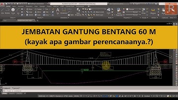 Review gambar Jembatan gantung bentang 60 meter