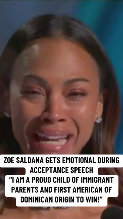 Zoe Saldana gets extremely emotional during her Best Supporting Actress