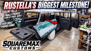 Rustella Gets PRIMED! Dash, Jams, Tubs & Cowl Done! (1957 Chevy 210)