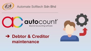 HOW TO CREATE DEBTOR /CREDITOR (CUSTOMER & SUPPLIER) (AUTOCOUNT ACCOUTING V2)
