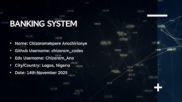 BANKING SYSTEM - CS50 Final Project