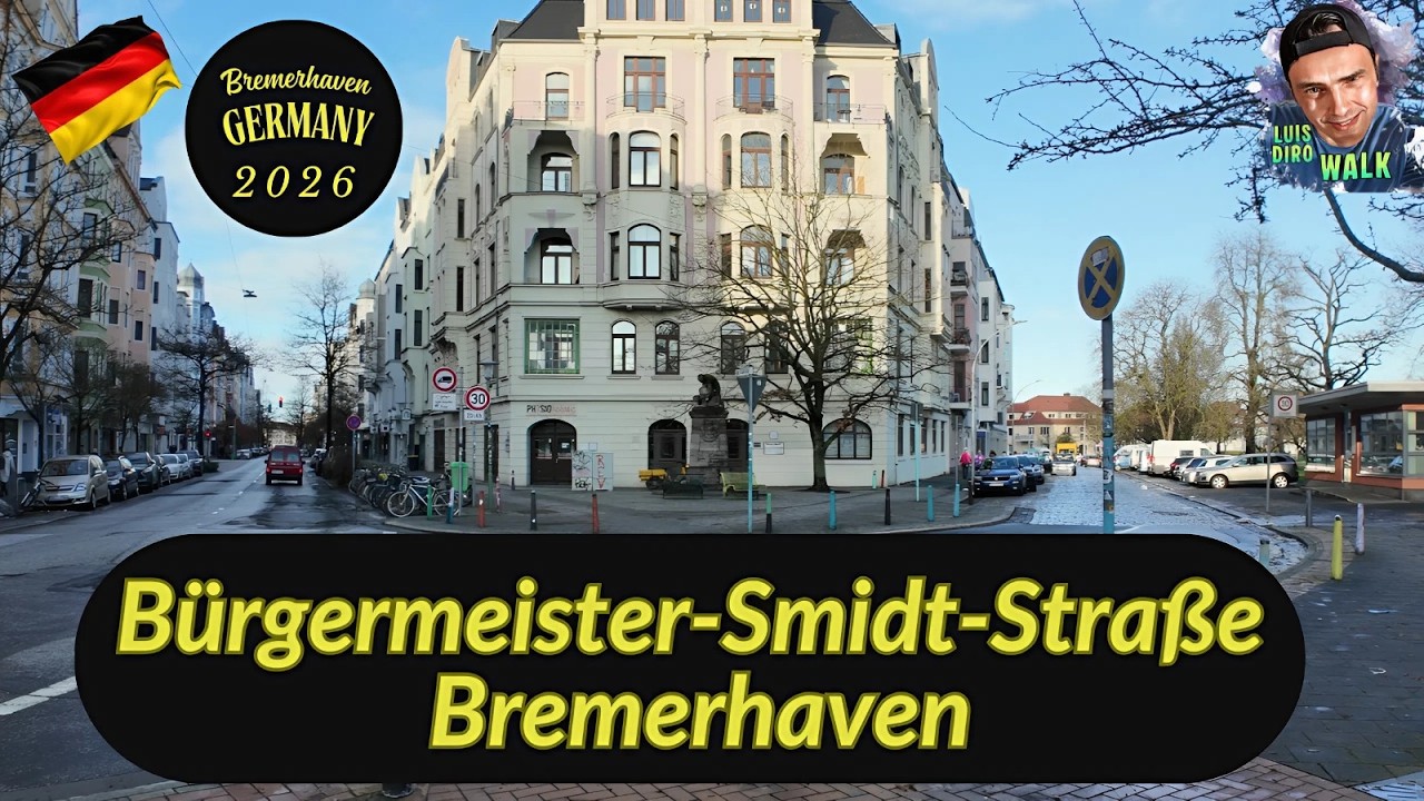 Bürgermeister-Smidt-Straße Bremerhaven Walk🌏Bremerhaven / Germany✈️ 🇩🇪 - January 2026 - (4K Video)
