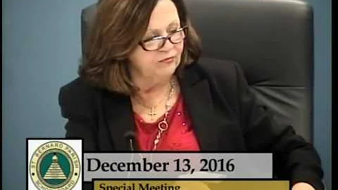 St. Bernard Parish School Board - General Committee Meeting - December 13, 2016