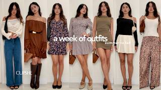 a week of outfits summer to fall  l ep 21 l cupshe