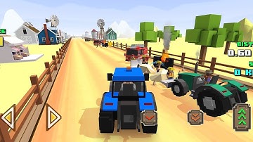 Blocky Farm & Racing : Race Mode - The accident took place on the road between the farms 4k