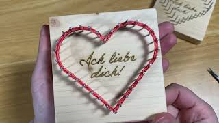 Crafting a String Art heart / Timelapse / No Talking just Music