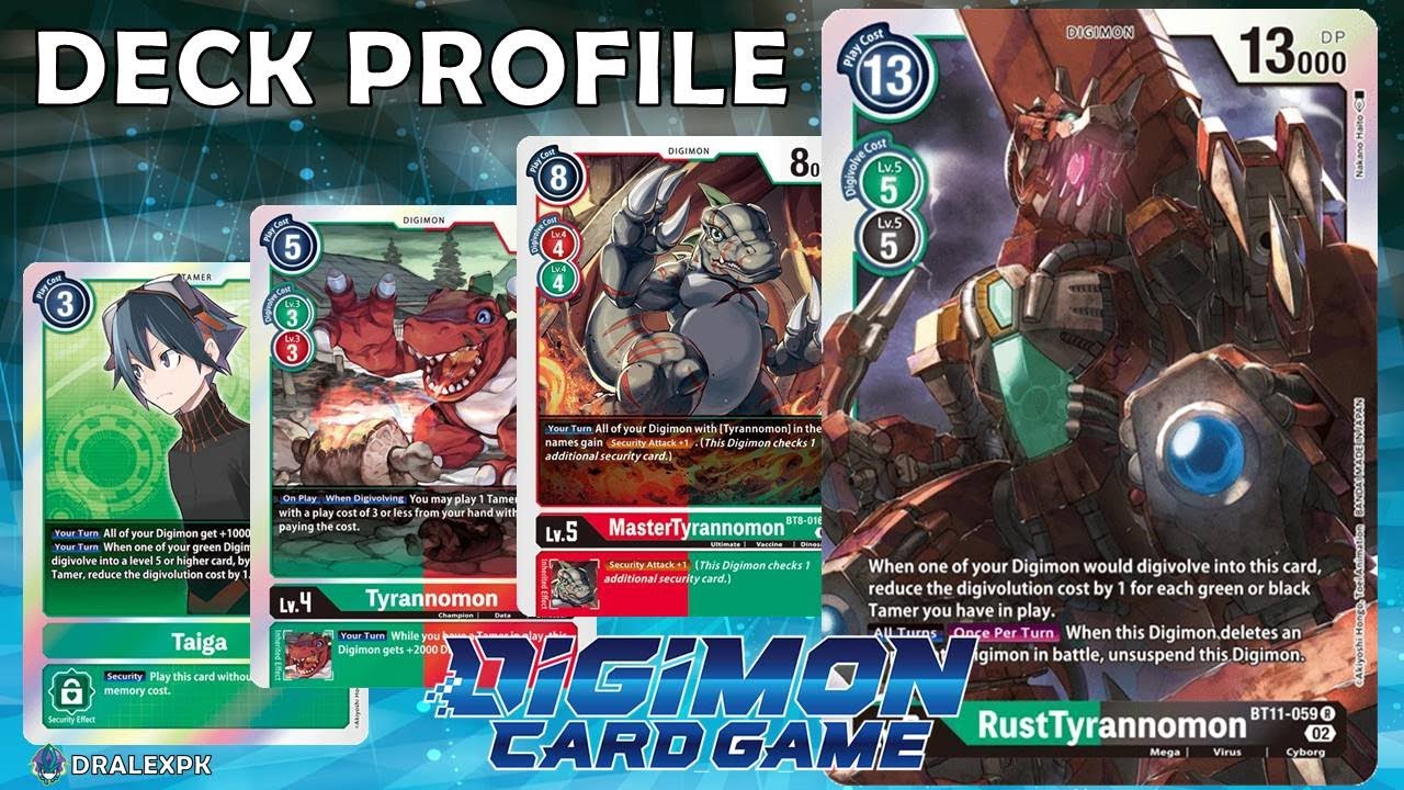 Digimon TCG Tyrannomon E02 Deck Profile (BT11)(Actualización