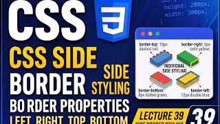 Master CSS Border Sides (Top, Right, Bottom, Left) | Lecture 39
