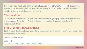 Creating a DataFrame to Show Incremental Count of Unique Values in Pandas