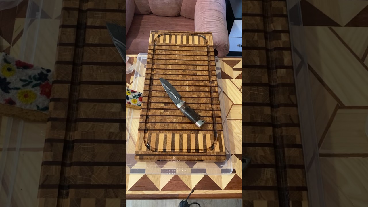 Доска торцевая разделочная большая. 