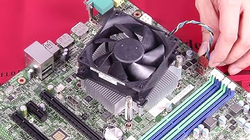 Lenovo ThinkSystem ST50 installing a heat sink and fan module