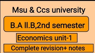 Economics unit-1 B.A llb.B | In hindi | #law_with_riya